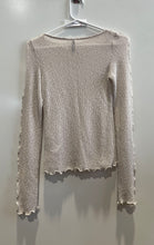 Load image into Gallery viewer, Divided By H&amp;M Womens Beige Knitted Long Sleeve Round Neck Blouse Top Size XS
