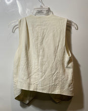 Load image into Gallery viewer, Zara Womens Beige Sleeveless Pockets Button-Front Vest Size Small
