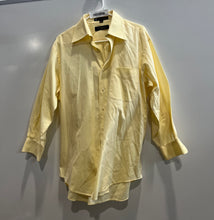 Load image into Gallery viewer, Tommy Hilfiger Mens Yellow Button-Down Long Sleeve Pockets Dress Shirt Sz 15.5
