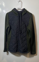 Load image into Gallery viewer, St John's Bay Womens Green Black Activewear Hooded Full-Zip Jacket Size Small
