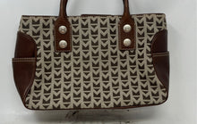 Load image into Gallery viewer, Michael Kors Womens Brown Monogram Print Top Handle Satchel Handbag
