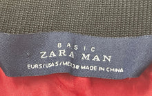 Load image into Gallery viewer, Zara Mens Black Long Sleeve Pockets Full-Zip Bomber Jacket Size Small
