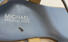 Load image into Gallery viewer, Michael Kors Womens Jilly Blue White Signature Print Flat Thong Sandals Size 9M
