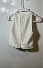 Load image into Gallery viewer, Zara Womens White Cowl Neck Sleeveless Back Zip Cropped Blouse Top Size XS
