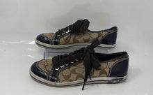 Load image into Gallery viewer, Coach Womens Brodi A1002 Brown Signature Print Lace-Up Sneaker Shoes Size 8
