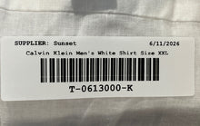Load image into Gallery viewer, Calvin Klein Mens White Short Sleeve Spread Collar Button-Up Shirt Size XXL
