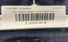 Load image into Gallery viewer, Ann Taylor Womens Blue Flat Front Pockets Straight Leg Dress Pants Size 8
