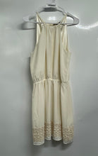 Load image into Gallery viewer, Express Womens Beige Crochet Lace Sleeveless A-Line Dress Size L Missing Belt
