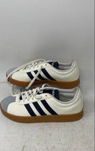 Load image into Gallery viewer, Adidas Womens VL Court Base White Gray Blue Lace-Up Sneaker Shoes Size 5.5
