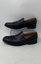 Load image into Gallery viewer, Clarks Mens Tilden Free Black Leather Square Toe Slip-On Loafer Shoes Size 9W
