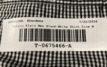 Load image into Gallery viewer, Calvin Klein Mens Black White Check Slim Fit Long Sleeve Button-Up Shirt Size M
