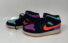 Load image into Gallery viewer, Nike Womens Air Jordan 1 Mid 554725-083 Multicolor Leather Sneakers Shoes Size 7
