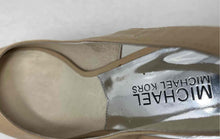Load image into Gallery viewer, Michael Kors Womens Tan Leather Peep Toe Stiletto Slingback Heels Size 8M
