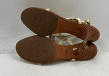 Load image into Gallery viewer, Authentic Tory Burch Womens Kailey Ivory Bow Kitten Heel Slingback Sandals Sz 7M
