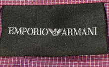 Load image into Gallery viewer, Emporio Armani Mens Purple Printed Long Sleeve Collared Button-Up Shirt Size M
