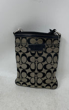 Load image into Gallery viewer, Coach Womens Gray Black Signature Canvas Penelope Shoulder Crossbody Bag
