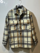 Load image into Gallery viewer, H&amp;M Mens Multicolor Plaid Long Sleeve Relaxed Fit Button Front Jacket Size M
