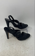 Load image into Gallery viewer, Karl Lagerfeld Womens Colene Black Buckle High Cone Platform Heels Size 8.5M
