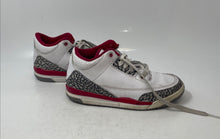 Load image into Gallery viewer, Nike Unisex Kids Air Jordan 3 Retro PS Cardinal Red White Sneaker Shoes Sz 13.5C
