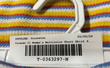Load image into Gallery viewer, Forever 21 Womens Multicolor Striped Elastic Waist Pull-On Short Mini Skirt Sz S
