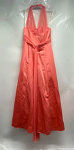 Load image into Gallery viewer, David's Bridal Womens Peach Halter Neck Evening Gown A-Line Dress Size 10

