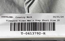 Load image into Gallery viewer, Vineyard Vines Mens Gray Flat Front Stretch Slash Pocket Chino Shorts Size 35

