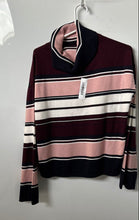 Load image into Gallery viewer, Bebe Womens Multicolor Striped Turtleneck Knitted Pullover Sweater Size Large
