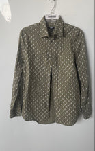 Load image into Gallery viewer, Express Mens 1MX Green Geometric Print Long Sleeve Slim Fit Button-Up Shirt Sz S
