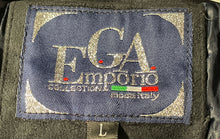 Load image into Gallery viewer, EGA Emporio Collection Womens Black Long Sleeve Belted Waist Suede Jacket Size L
