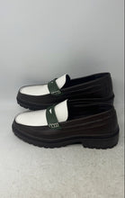 Load image into Gallery viewer, Mossimo Supply Co. Mens Brown White Leather Slip-On Loafer Shoes Size 9.5
