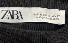 Load image into Gallery viewer, Zara Womens Black Long Sleeve Mock Neck Cropped Pullover Sweater Size Small
