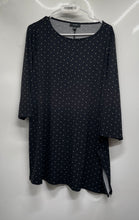 Load image into Gallery viewer, Alfani Womens Black And White Polka Dot Long Sleeve Round Neck Shift Dress Sz 1X
