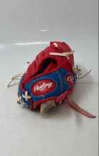 Load image into Gallery viewer, Rawlings PL91SR Youth Red Blue Leather 9 Inch Adjustable Baseball Glove
