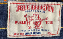 Load image into Gallery viewer, True Religion Womens Blue Denim Dark Wash Stretch Super Skinny Leg Jeans Size 26
