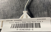 Load image into Gallery viewer, Banana Republic Womens Gray Flat Front Slash Pocket Dress Pants Size 4
