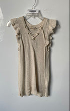 Load image into Gallery viewer, Michael Kors Womens Beige Knitted V-Neck Sweater Blouse Top Size Small
