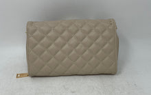 Load image into Gallery viewer, Badgley Mischka Womens Beige Quilted Detachable Strap Crossbody Bag
