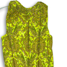 Load image into Gallery viewer, Banana Republic Womens Yellow Paisley Print Tie Neck Sleeveless Shift Dress Sz S
