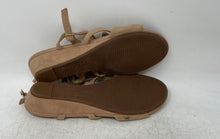 Load image into Gallery viewer, Clarks Womens Beige Suede Open Toe Wedge Strappy Sandals Size 8M
