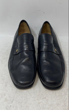 Load image into Gallery viewer, Clarks Mens Black Leather Round Toe Slip-On Loafer Shoes Size UK 7
