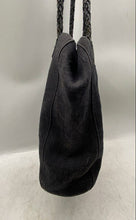 Load image into Gallery viewer, Fossil Womens Black Zipper Inner Pockets Double Braided Strap Shoulder Bag
