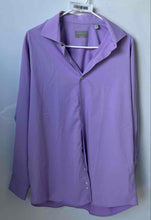 Load image into Gallery viewer, Perry Ellis Mens Light Purple Slim Fit Long Sleeve Collared Dress Shirt Sz 16.5
