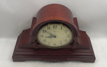Load image into Gallery viewer, Hermle Model No. C22915-N9Q Barrister Style Brown Wooden Mantle Clock Not Tested
