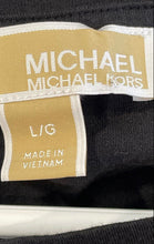 Load image into Gallery viewer, Michael Kors Womens Black Short Sleeve Crew Neck Pullover T-Shirt Size L/G
