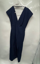 Load image into Gallery viewer, ASOS Womens Navy Blue Sleeveless V-Neck Midi Sheath Dress Size 8
