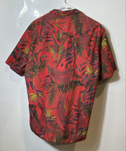 Load image into Gallery viewer, Zara Mens Multicolor Leaf Print Short Sleeve Relaxed Fit Button-Up Shirt Size L
