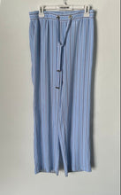 Load image into Gallery viewer, Michael Kors Womens Light Blue Striped Print Drawstring Sweatpants Size S
