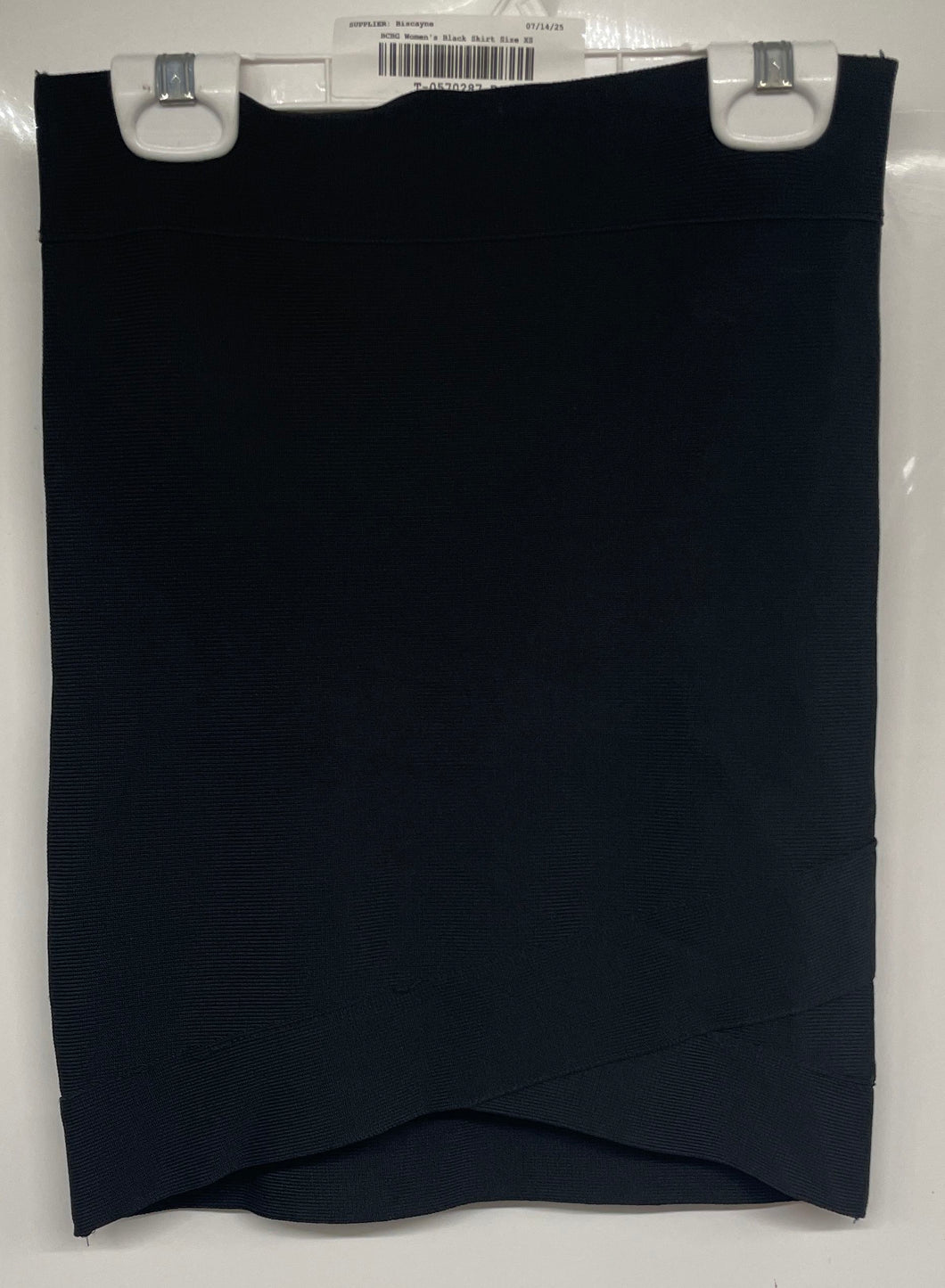 BCBGMAXAZRIA Womens Black Knit Stretch Pull-On Straight & Pencil Skirt Size XS