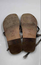 Load image into Gallery viewer, Authentic Miu Miu Womens Gray Leather Beaded Flat Thong Sandals Size EUR 36 Worn
