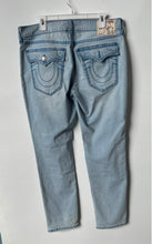 Load image into Gallery viewer, True Religion Womens Pale Blue Denim Pockets Skinny Leg Jeans Size 34
